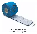 Cinta kinesiologica azul 5 m precortada con 20 tiras de 25 cm x 5 cm con cuadrícula para cortes exactos
