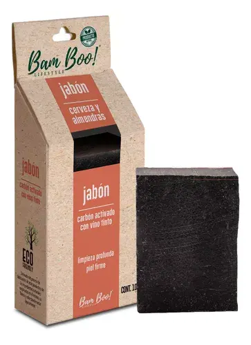 Jabon Carbon Activado con Vino Tinto