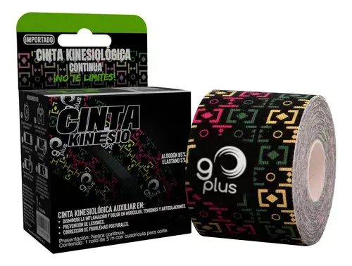 Cinta kinesiológica negra 5m